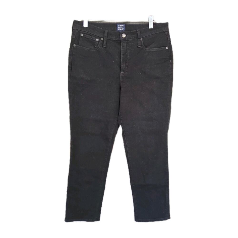J. CREW Jeans Women’s Size 30 Black Essential Straight Denim Jeans
